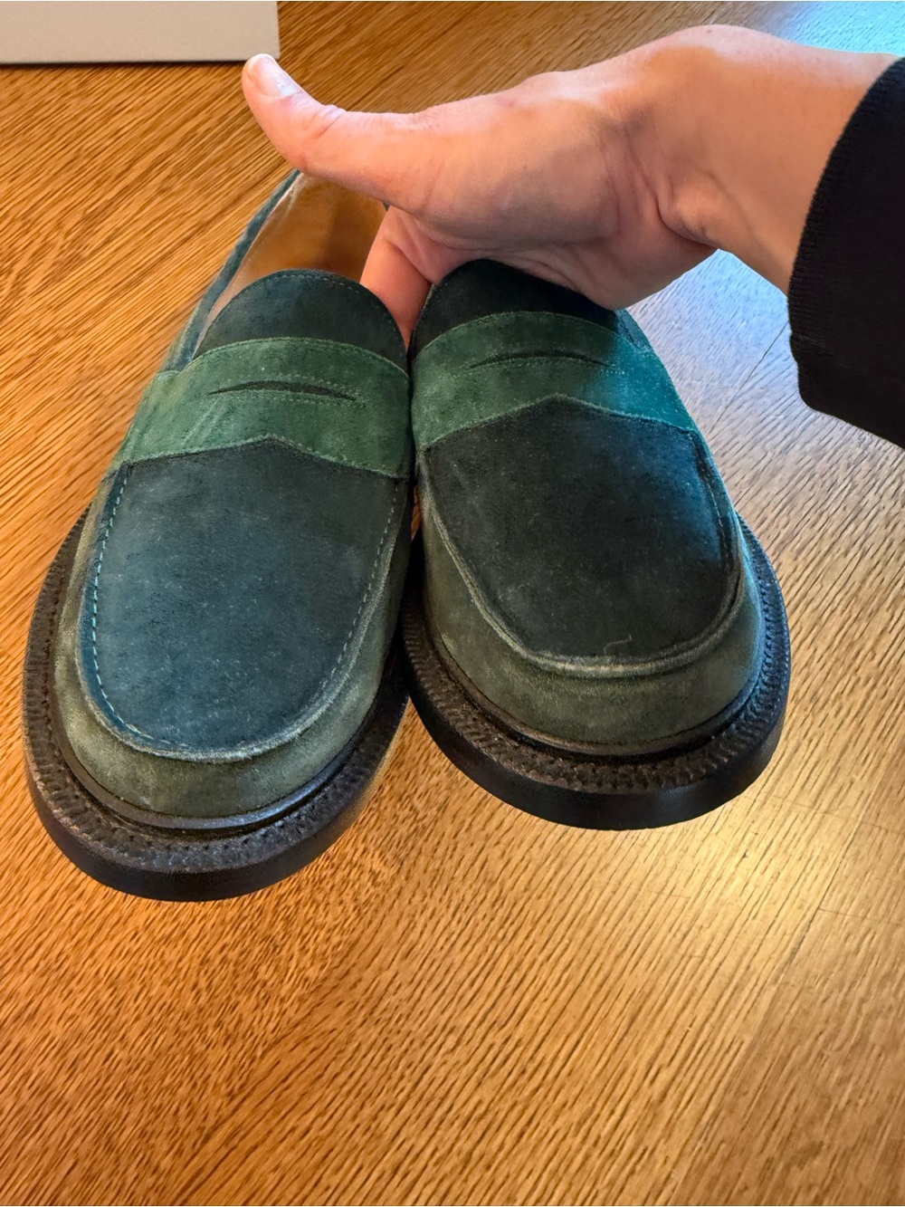 Kith for Blackstock & Weber The Ellis Penny Loafer Green Size 9 - Picture 3 of 6